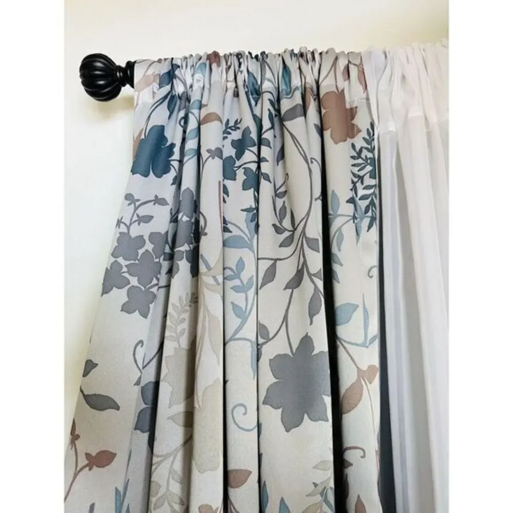 Sun Zero‎ Emory Botanical Print Energy Saving Light-Filtering Rod Pocket Single